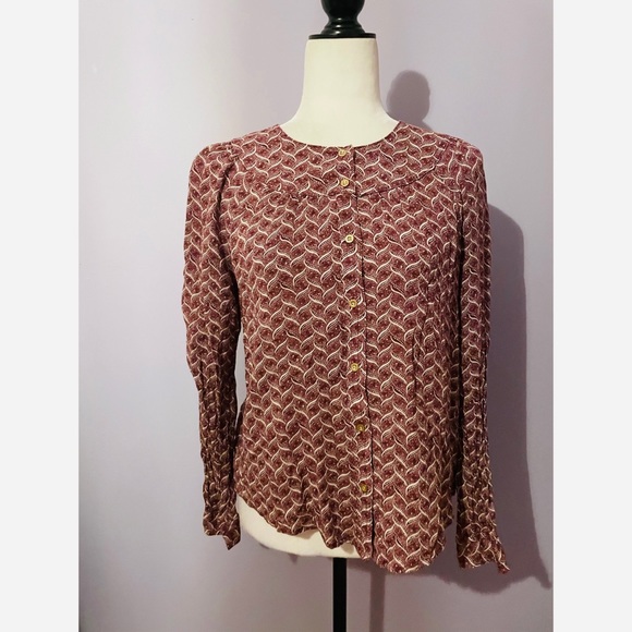 Anthropologie Maeve Orli Bibbed Button down blouse - Picture 3 of 8